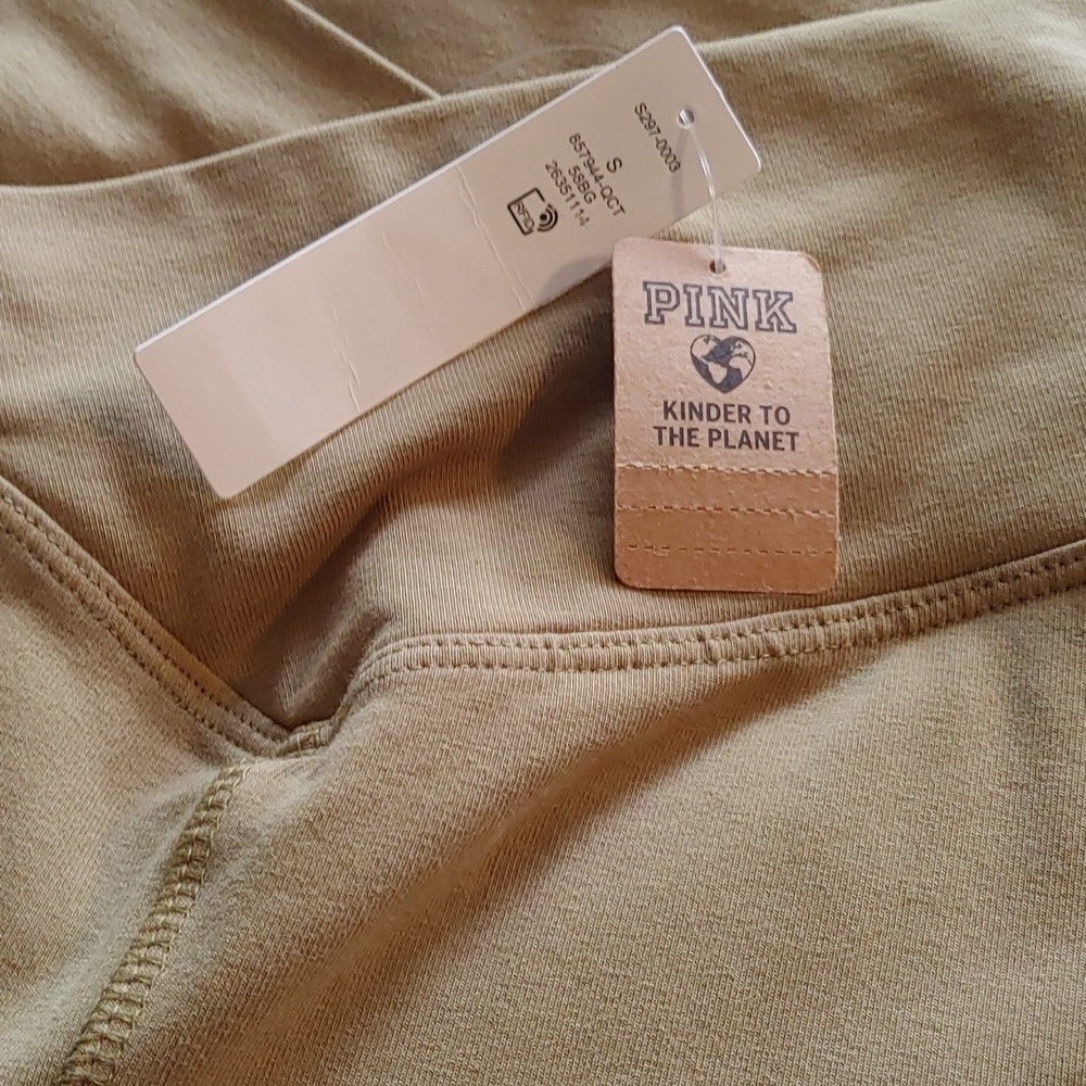 NWT Victorias Secret Criss Cross Khaki Green Flare Yoga Pant Size Small - Picture 6 of 11